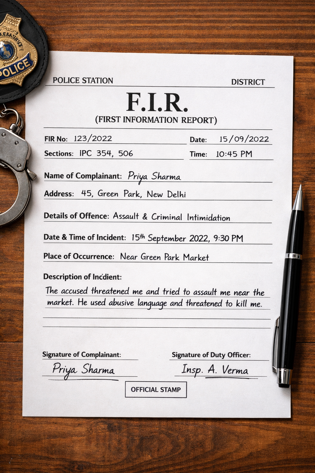 FIR Registration